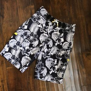 Gymboree Hawaiian Themed Kids Swim Shorts Size 10-12